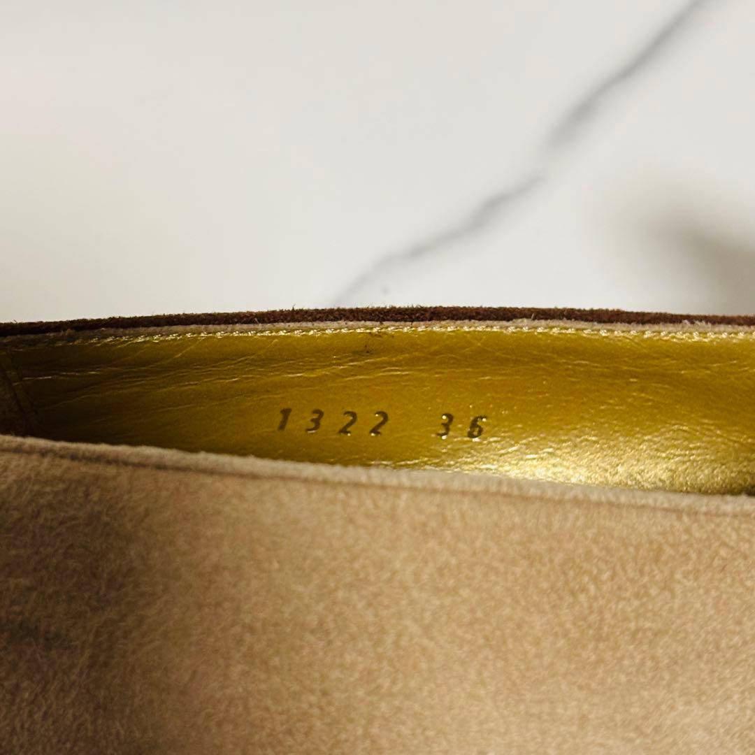 希少 ヴィンテージ バレンシアガ スエード ハイヒール パンプス BBロゴ