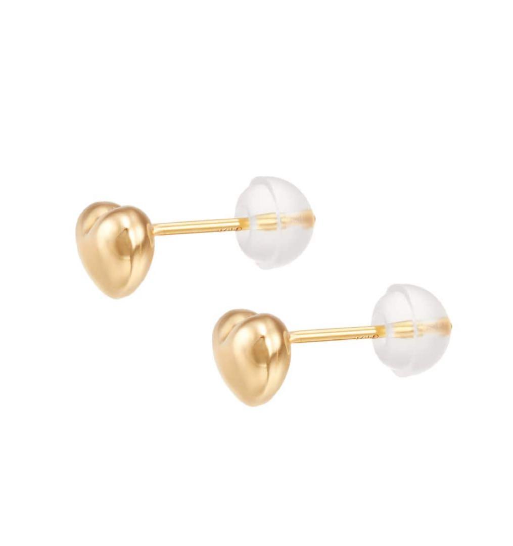 【美品】ツツミ 18K イエローゴールド ハートのピアス