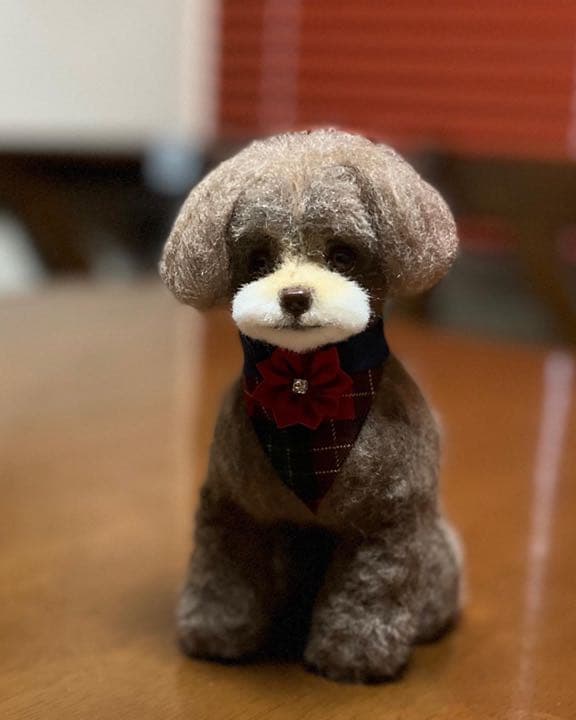 羊毛フェルト　トイプードル　ミックス犬