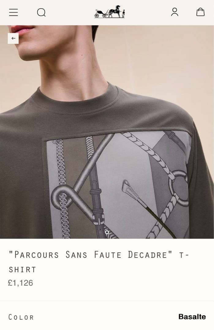 エルメス　メンズ　半袖　Tシャツ　完璧なコース　シルク　コットン　カシミヤ　新品