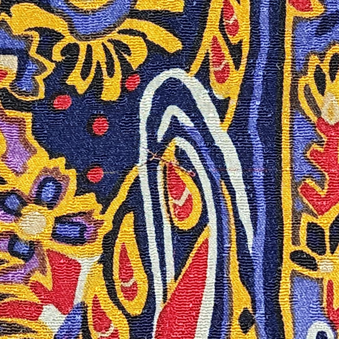 ★Dior★ ディオール ストール ペイズリー柄 シルク ネイビー