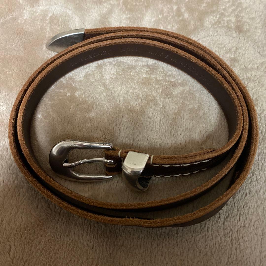 our legacy ブラウンレザー ベルト