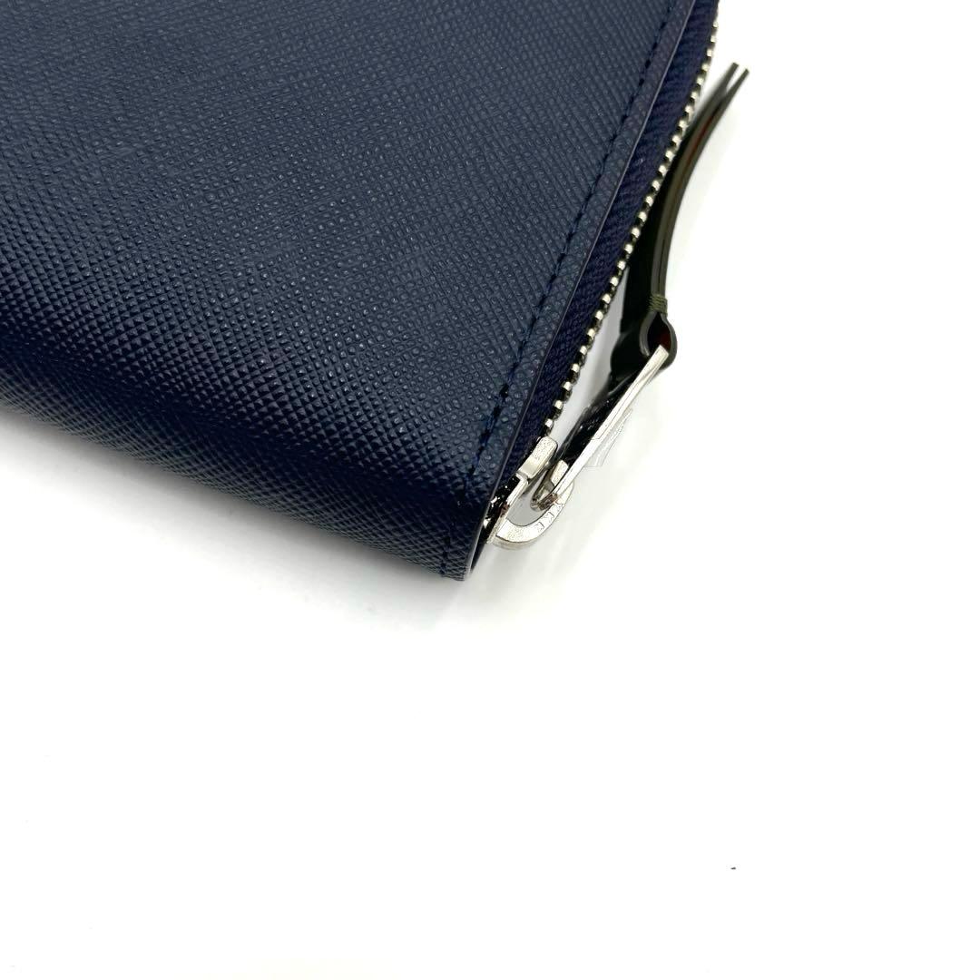【未使用・保管品】Paul Smith 長財布 ラウンドジップ ネイビー