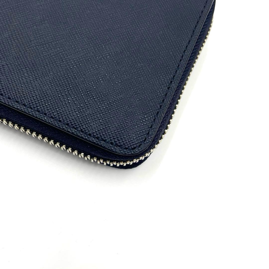 【未使用・保管品】Paul Smith 長財布 ラウンドジップ ネイビー