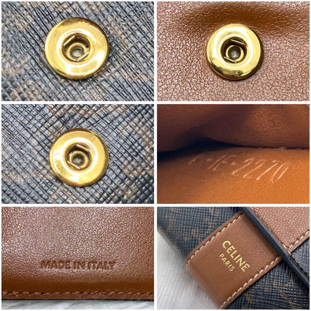 ラテ様✨ CELINE スモール トリフォールド ウォレット トリオンフ レザー