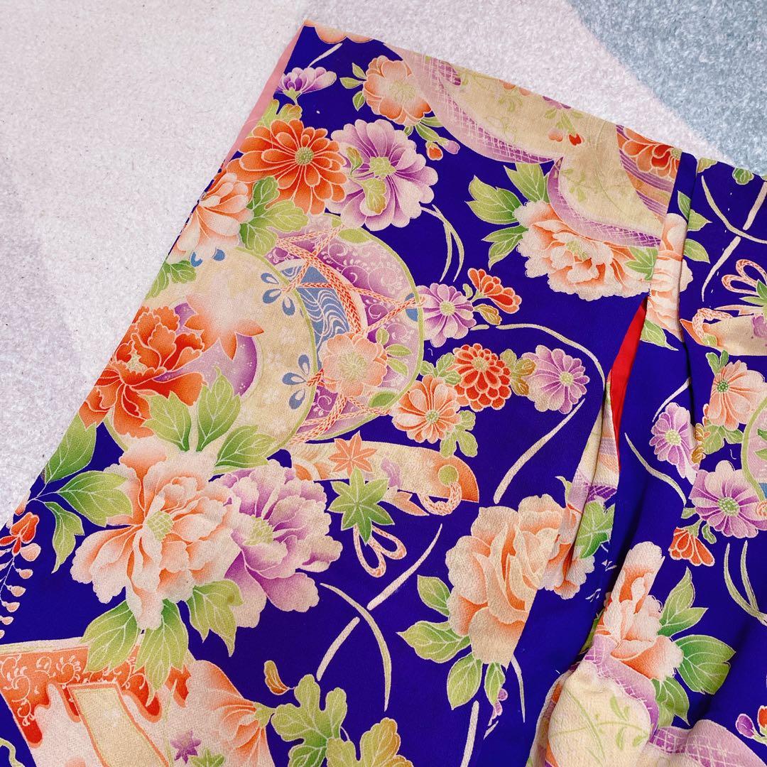 七五三 3歳 正絹 アンティーク 着物 被布 小物 セット