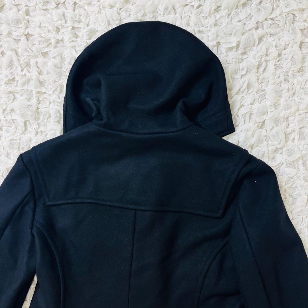 英国製GloverallグローバーオールダッフルコートSTR01黒カシミヤ混XS