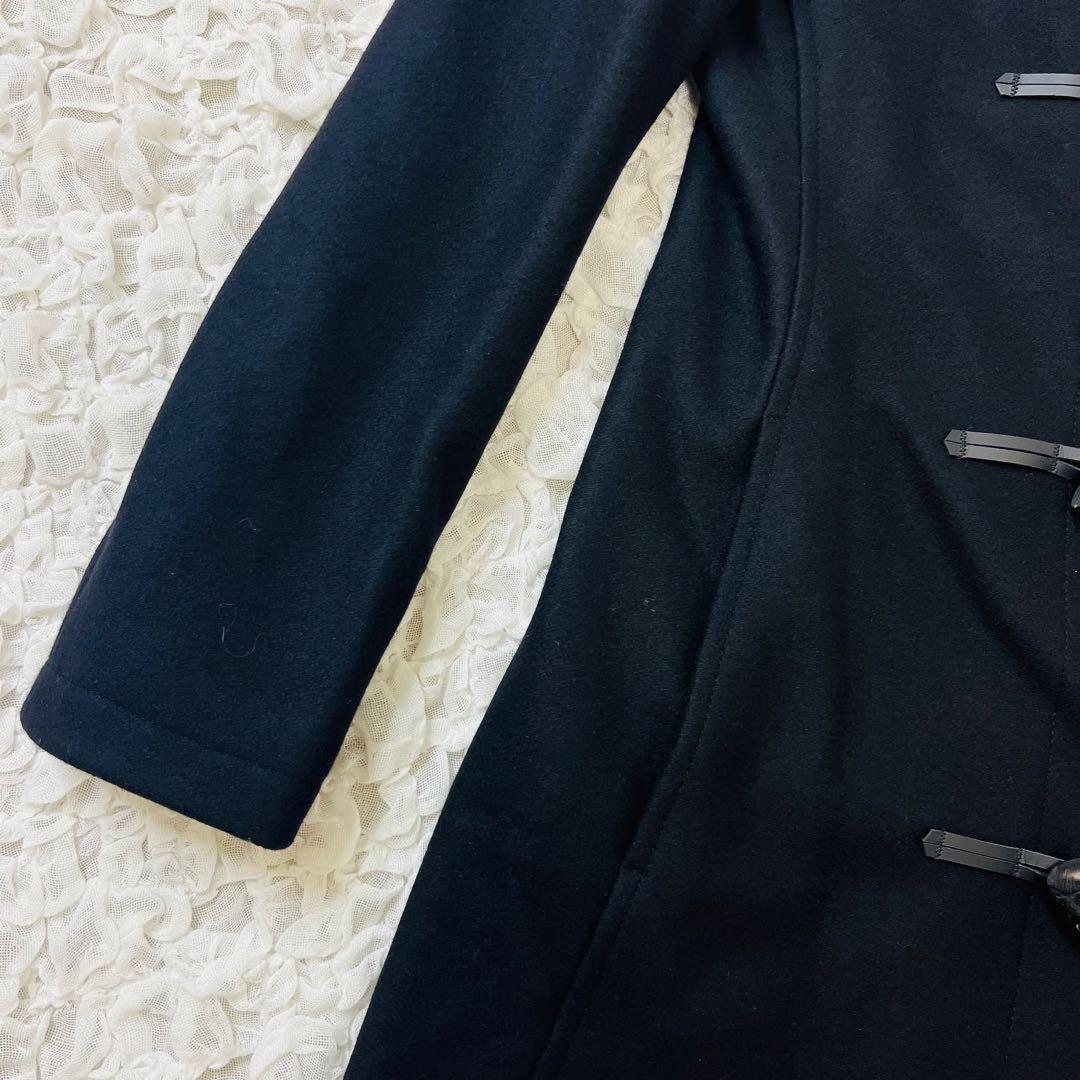 英国製GloverallグローバーオールダッフルコートSTR01黒カシミヤ混XS