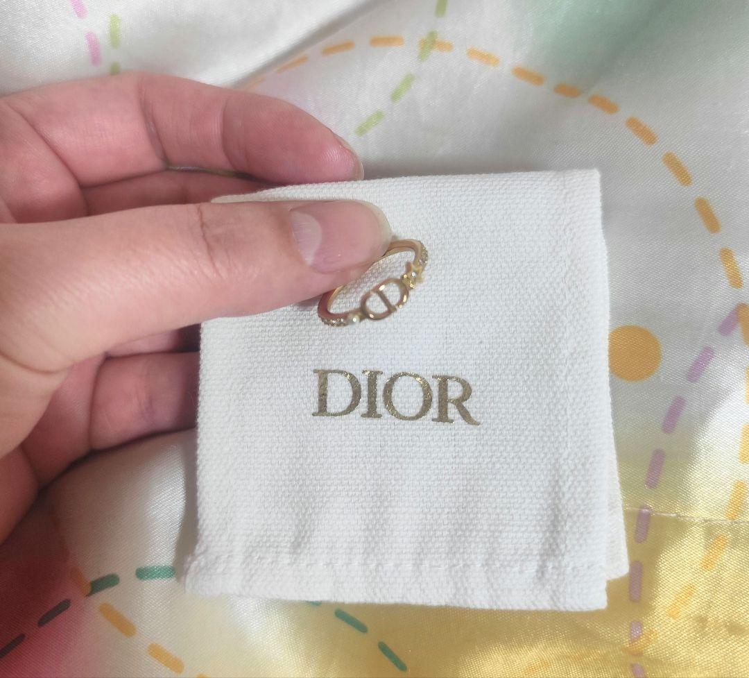 Dior 箱付き 星とパールのゴールドリング