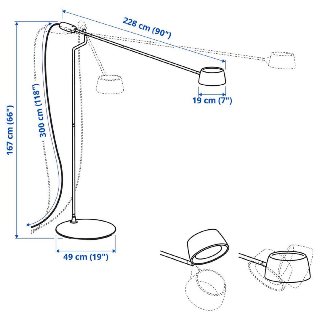 ⭐️引き取り限定⭐️IKEA 調光フロアランプ