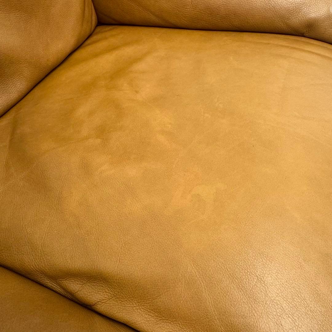 ブラウンレザー 3人掛けソファ