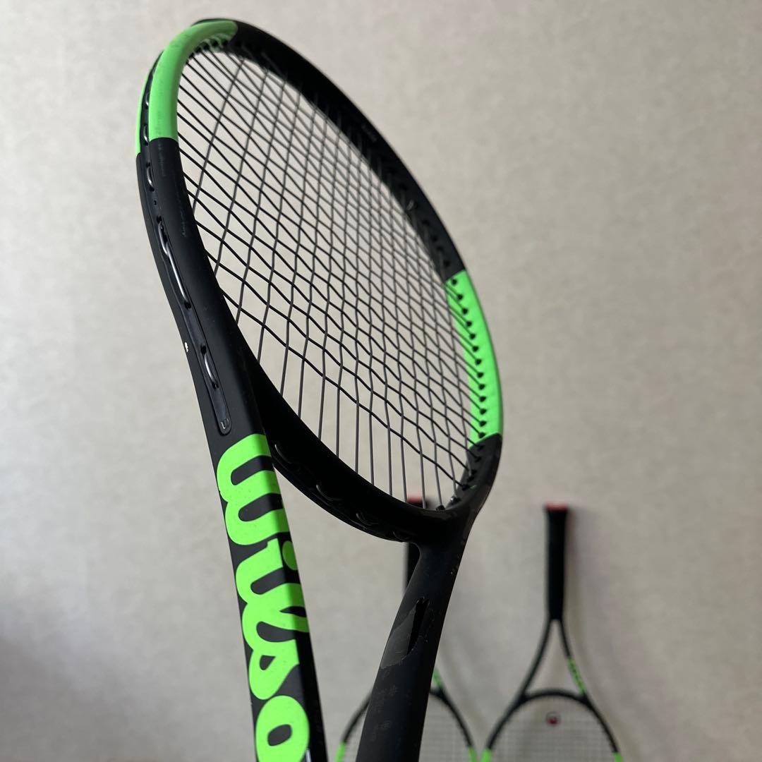 Wilson テニスラケット 3本セット ブラック/グリーン