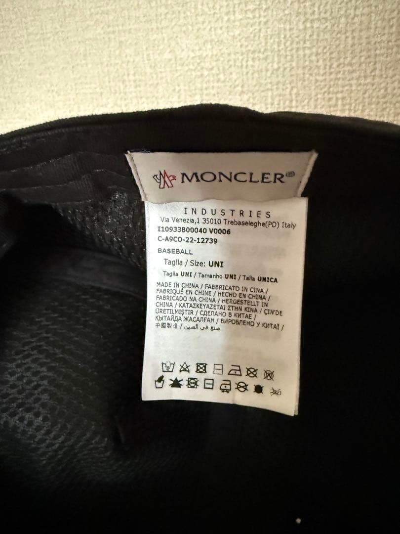 ユニセックスモンクレールベースボールキャップ黒