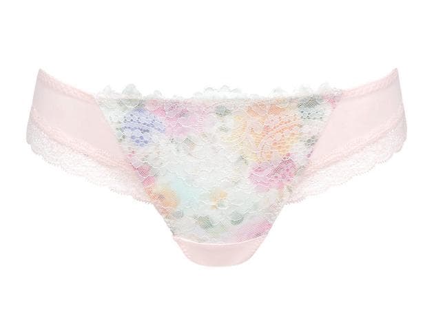 ワコール ルジェ ブラジャーE75 & ソングショーツM　薄ピンクレース