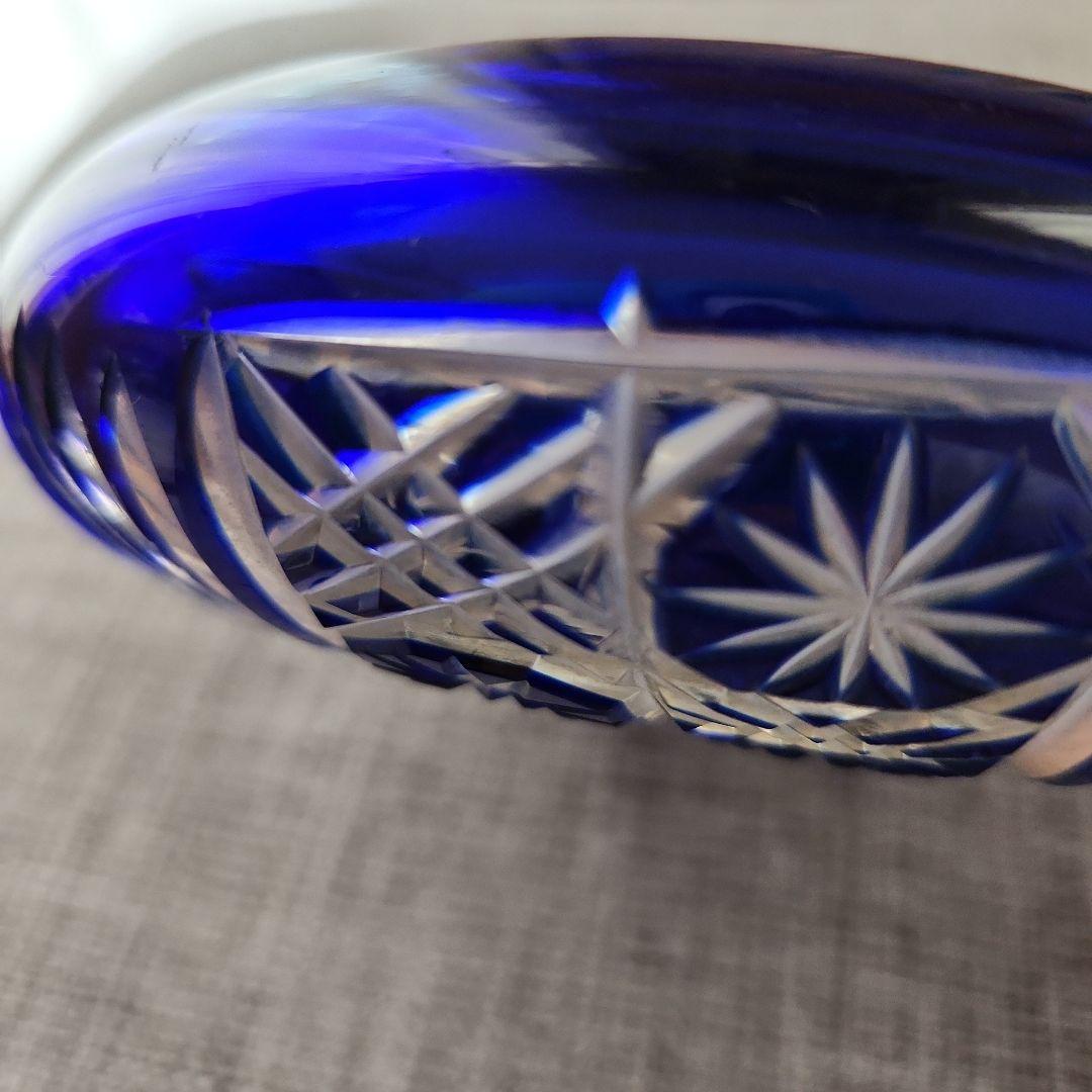 江戸切子灰皿　レトロ　骨董品　ヴィンテージ