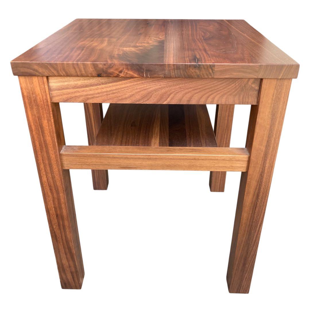 無印 MUJI ウォールナット 無垢材サイドテーブルベンチ ①