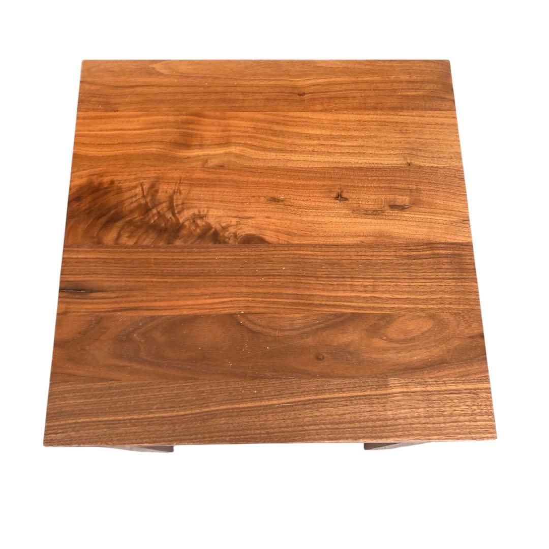 無印 MUJI ウォールナット 無垢材サイドテーブルベンチ ①