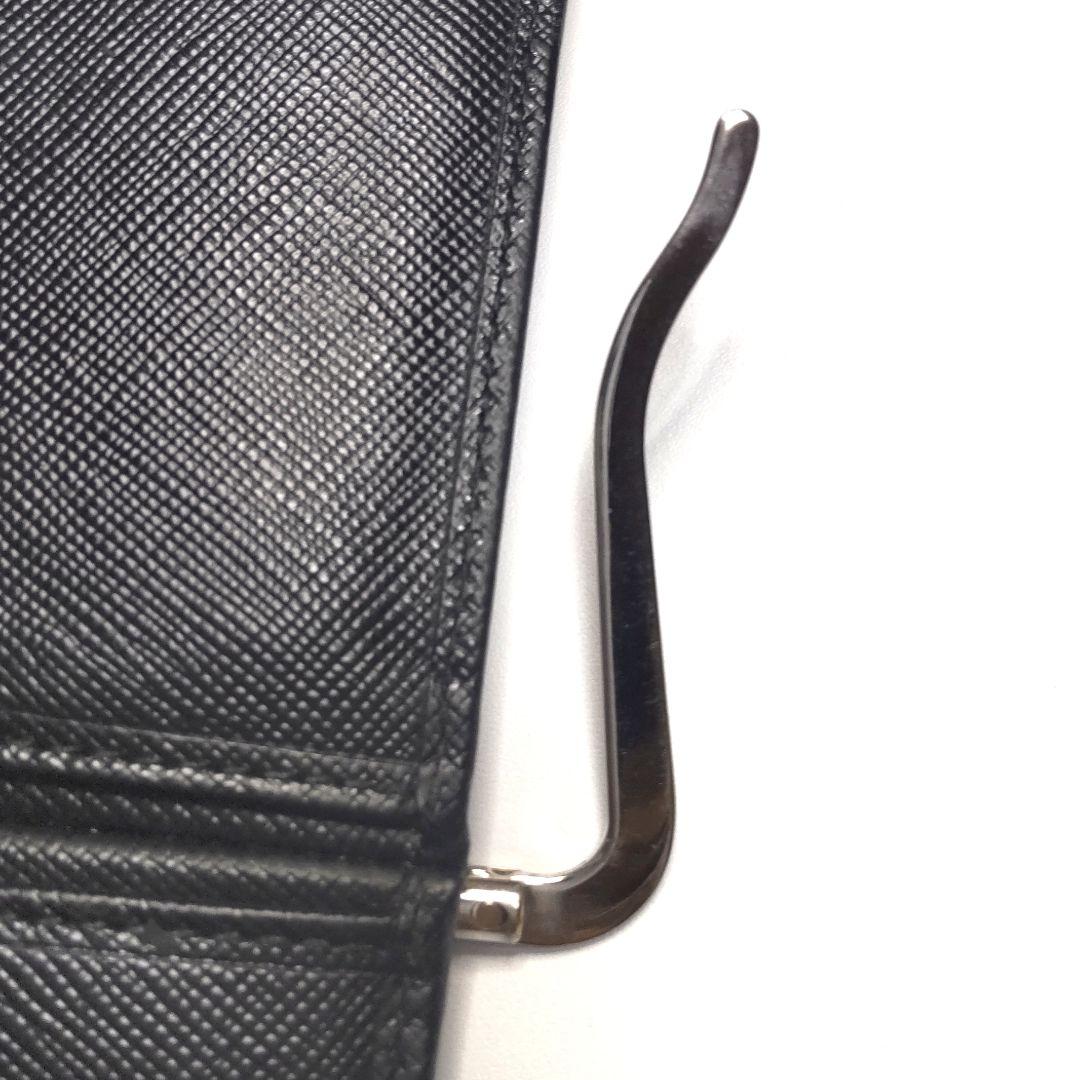 PRADA プラダ マネークリップ サフィアーノ レザー ブラック