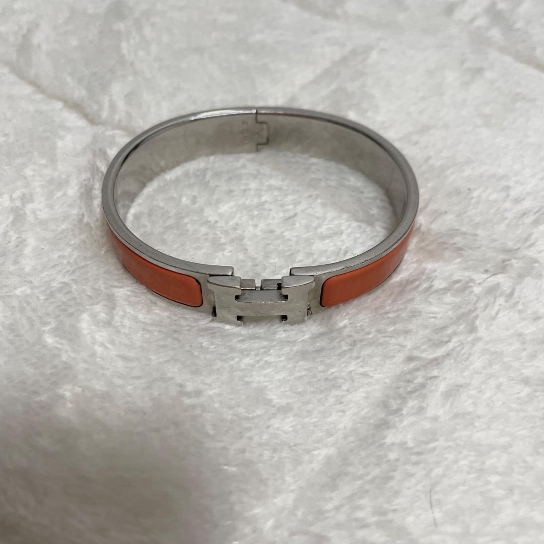 エルメス　バングル　オレンジ、ステンレス
