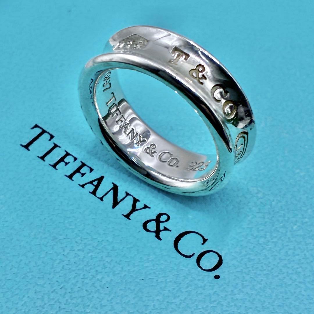 【大きいサイズ】ティファニー 15号 ナローリング シルバー 指輪 美品