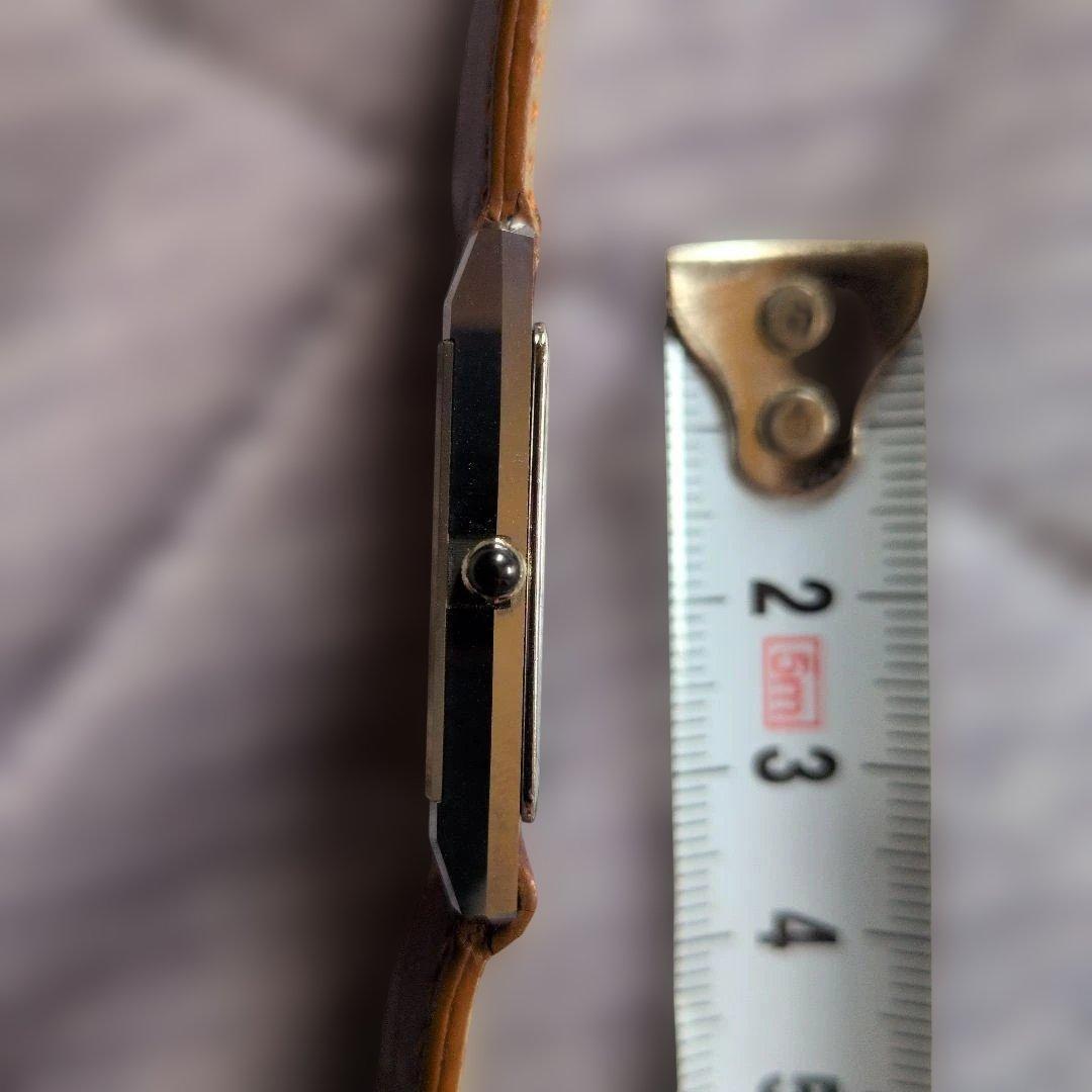 希少美品 稼動品 SEIKO Dolce 腕時計 スクエア型 ゴールド レザー