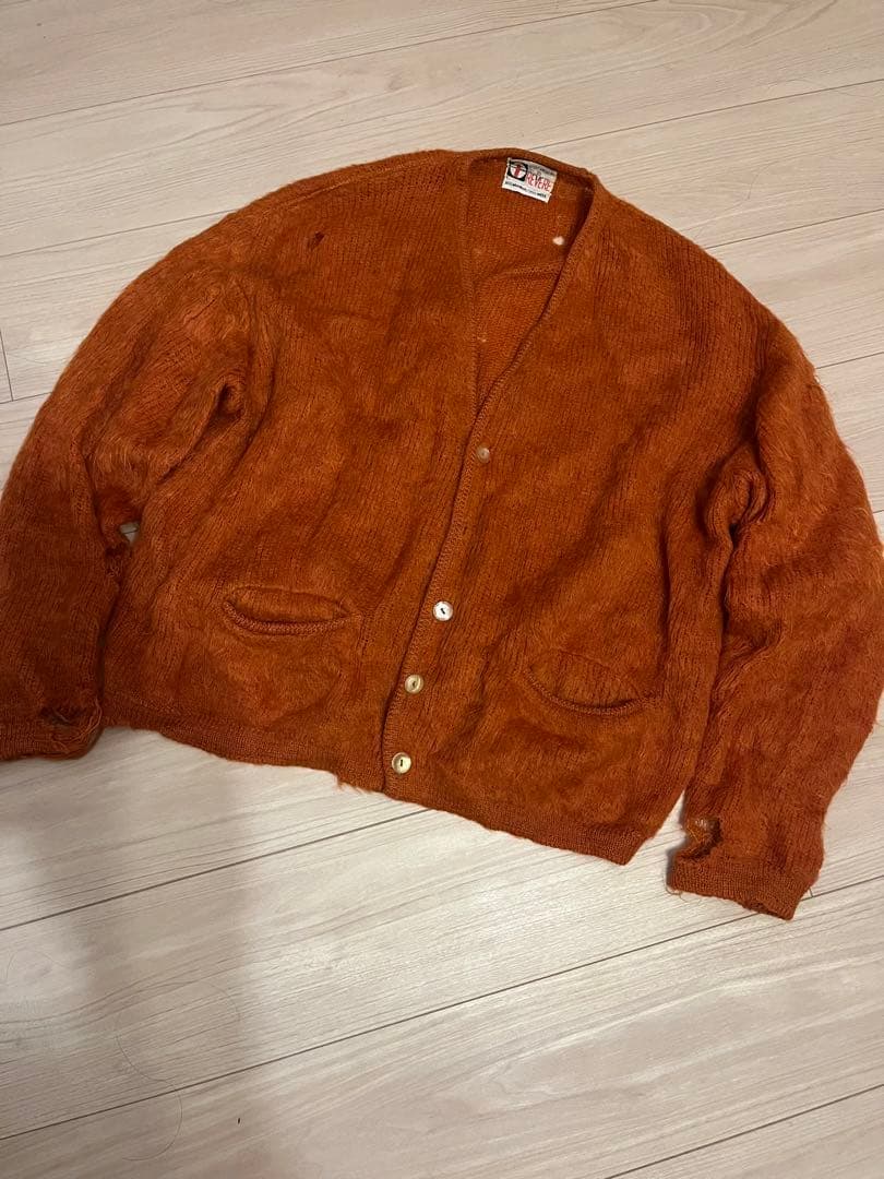 60s Vintage REVERE シャギー モヘア カーディガン ボロ