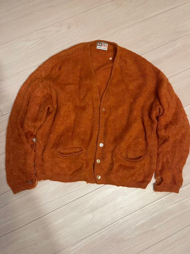 60s Vintage REVERE シャギー モヘア カーディガン ボロ