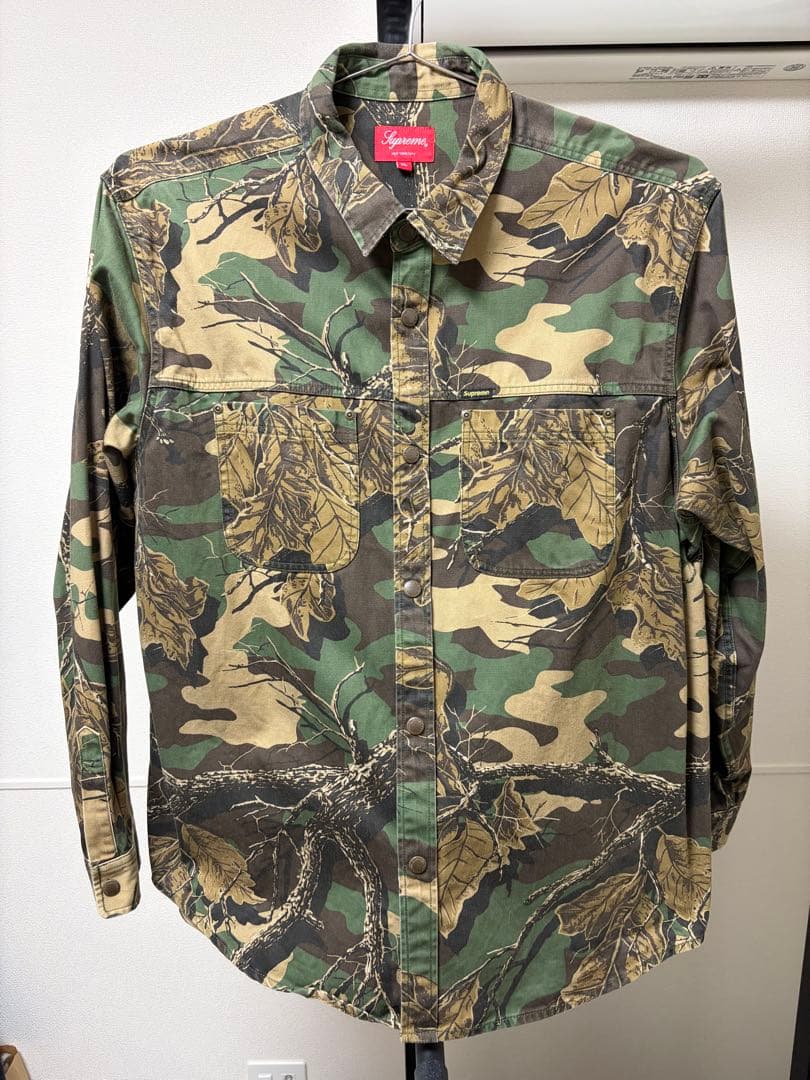 トップス supreme Snap Work Shirt Woodland Camo