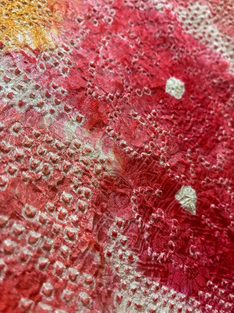 ふんわり優しい♡正絹・総絞りピンク着物セット（七五三・アンティーク）