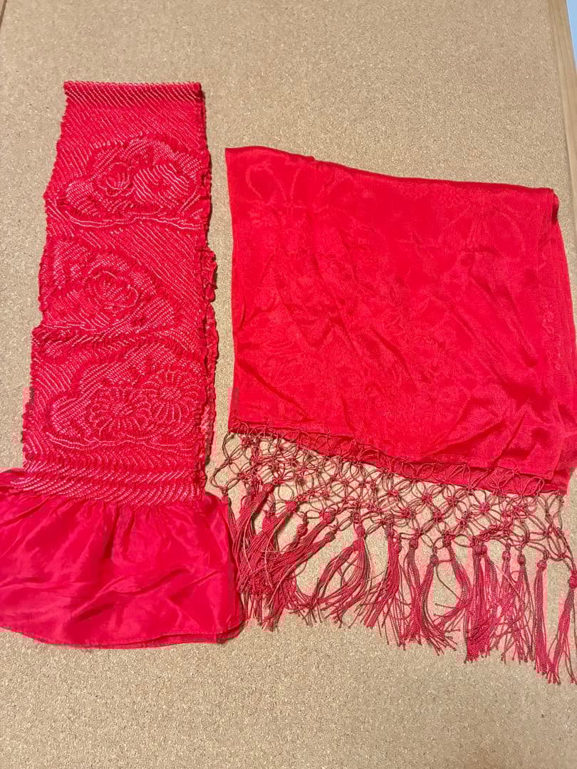 ふんわり優しい♡正絹・総絞りピンク着物セット（七五三・アンティーク）