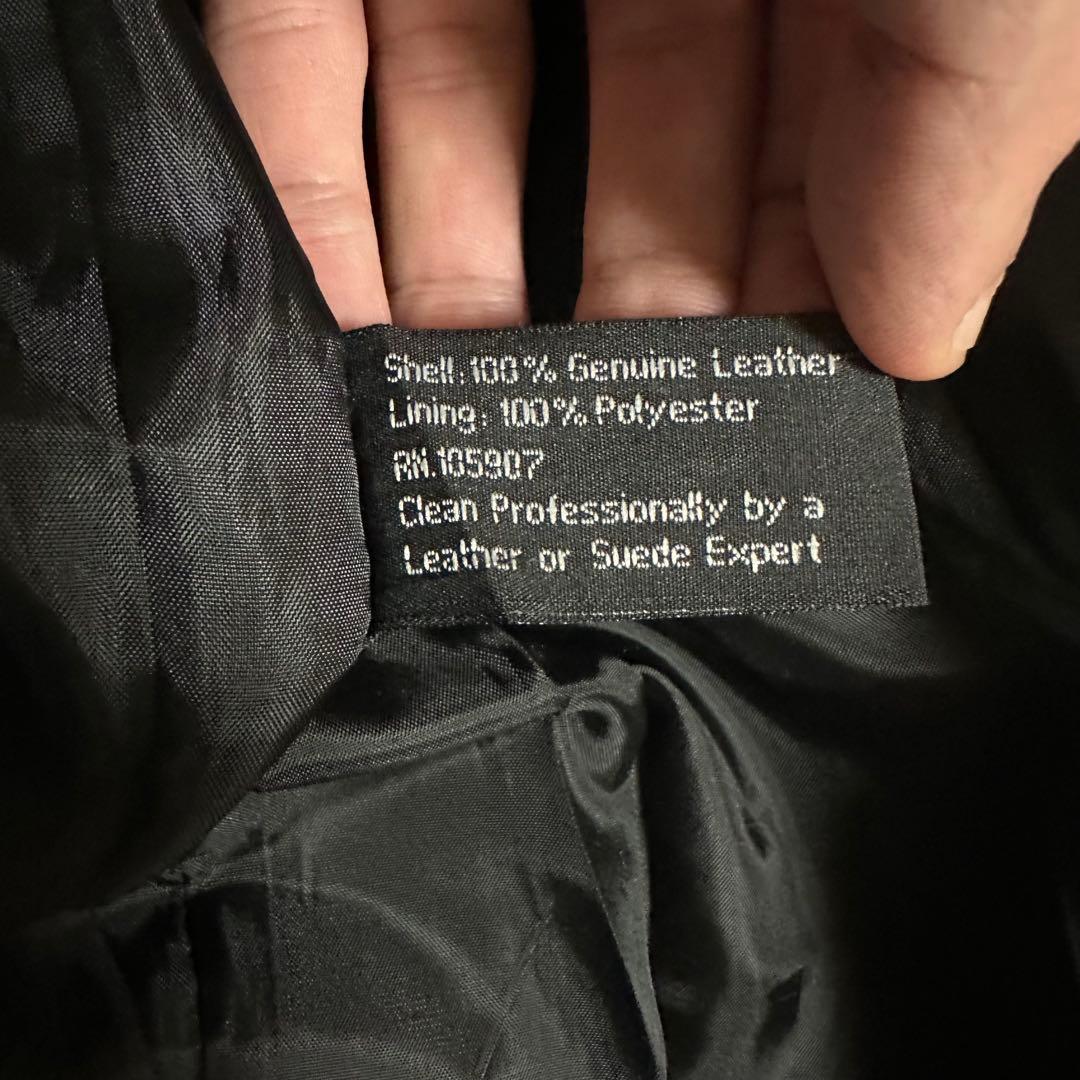 希少 90s~00s 2トーン 切り替え レザー スポーツジャケット カーコート