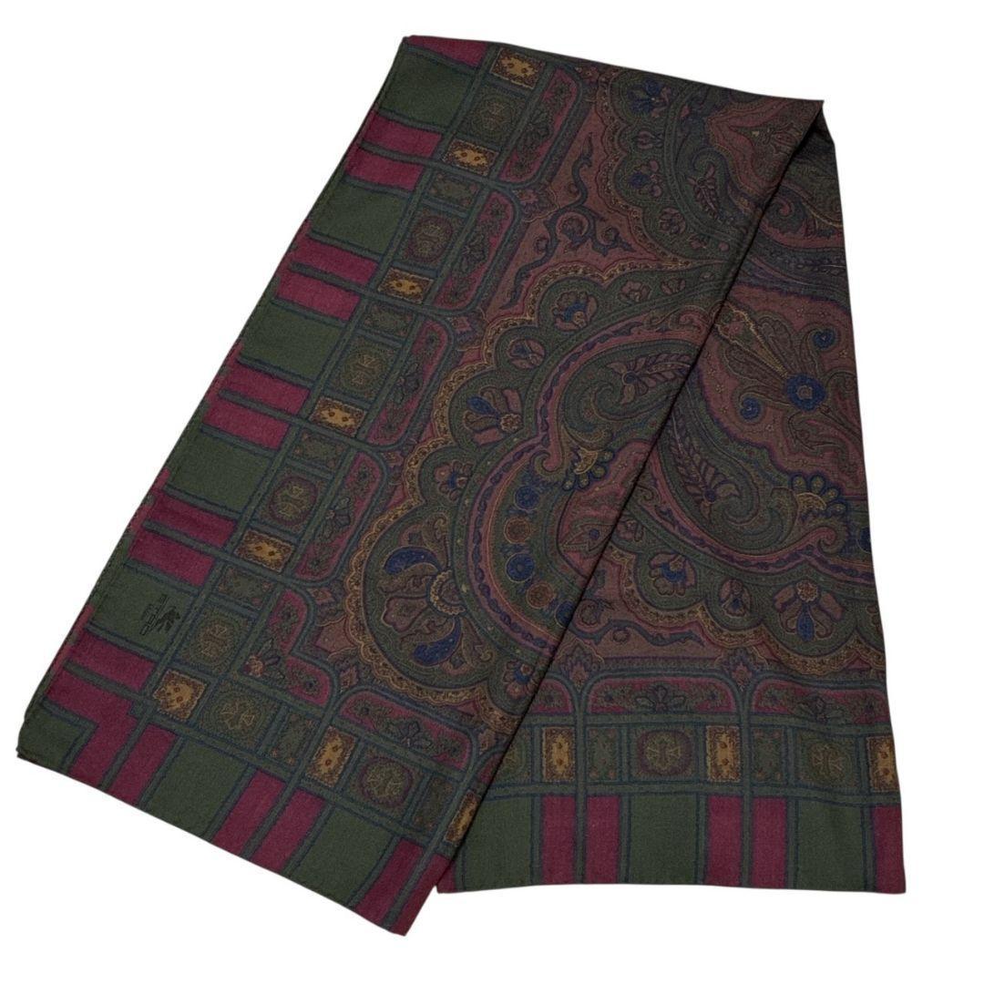 極美品✨ETRO エトロ シルク混 大判ストール スカーフ イタリア ペイズリー