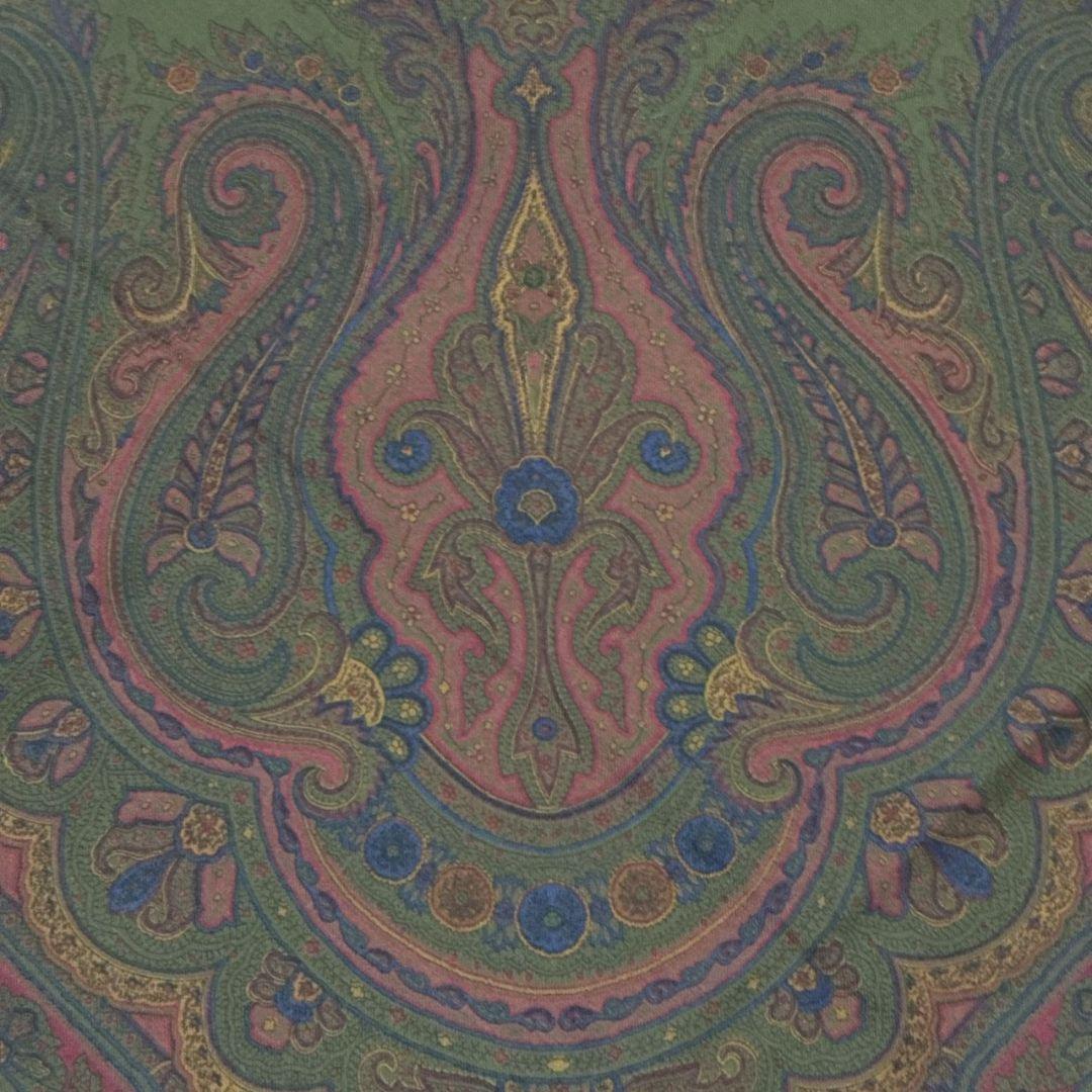極美品✨ETRO エトロ シルク混 大判ストール スカーフ イタリア ペイズリー