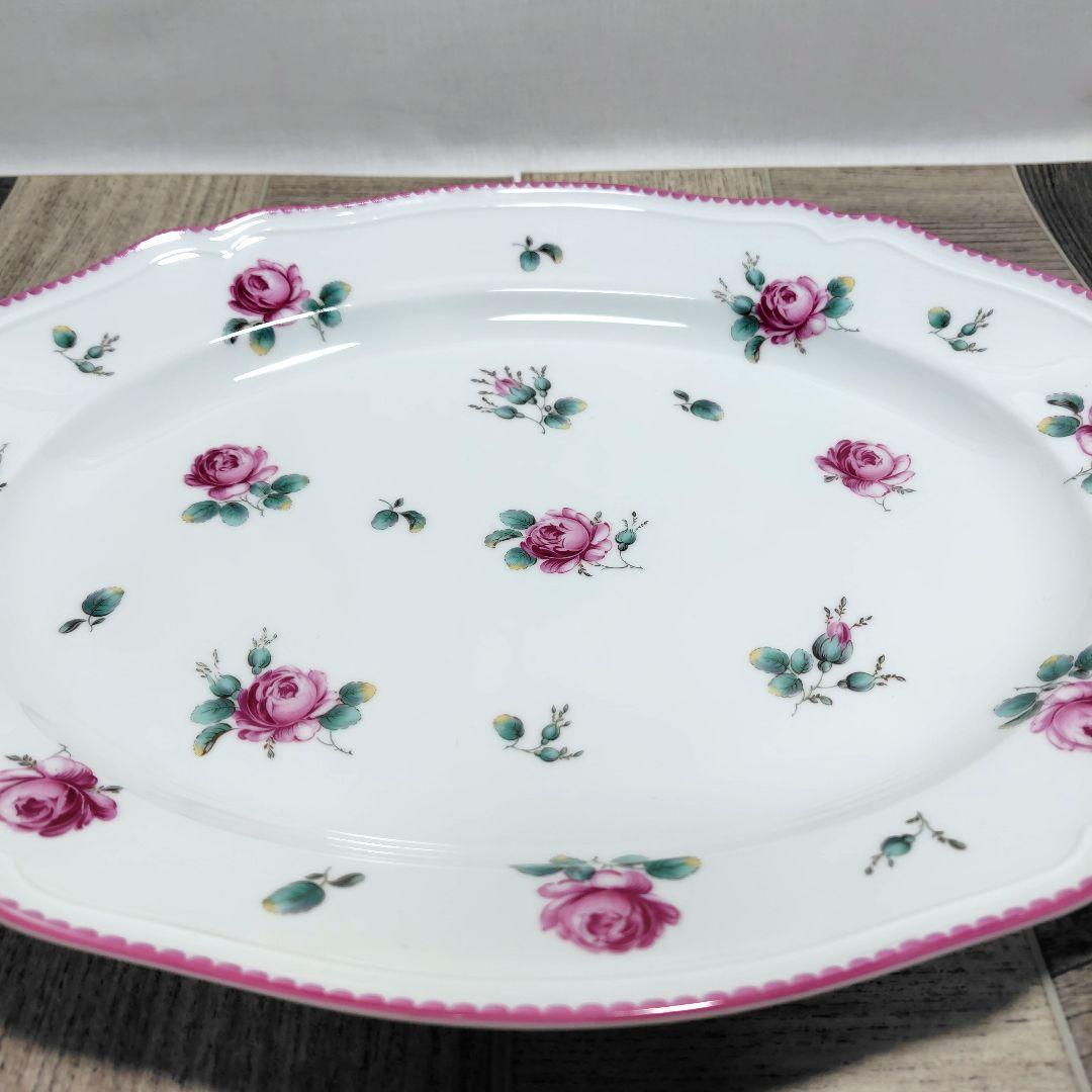 リチャードジノリ アンティックローズ 34cm オーバル プレート 大皿