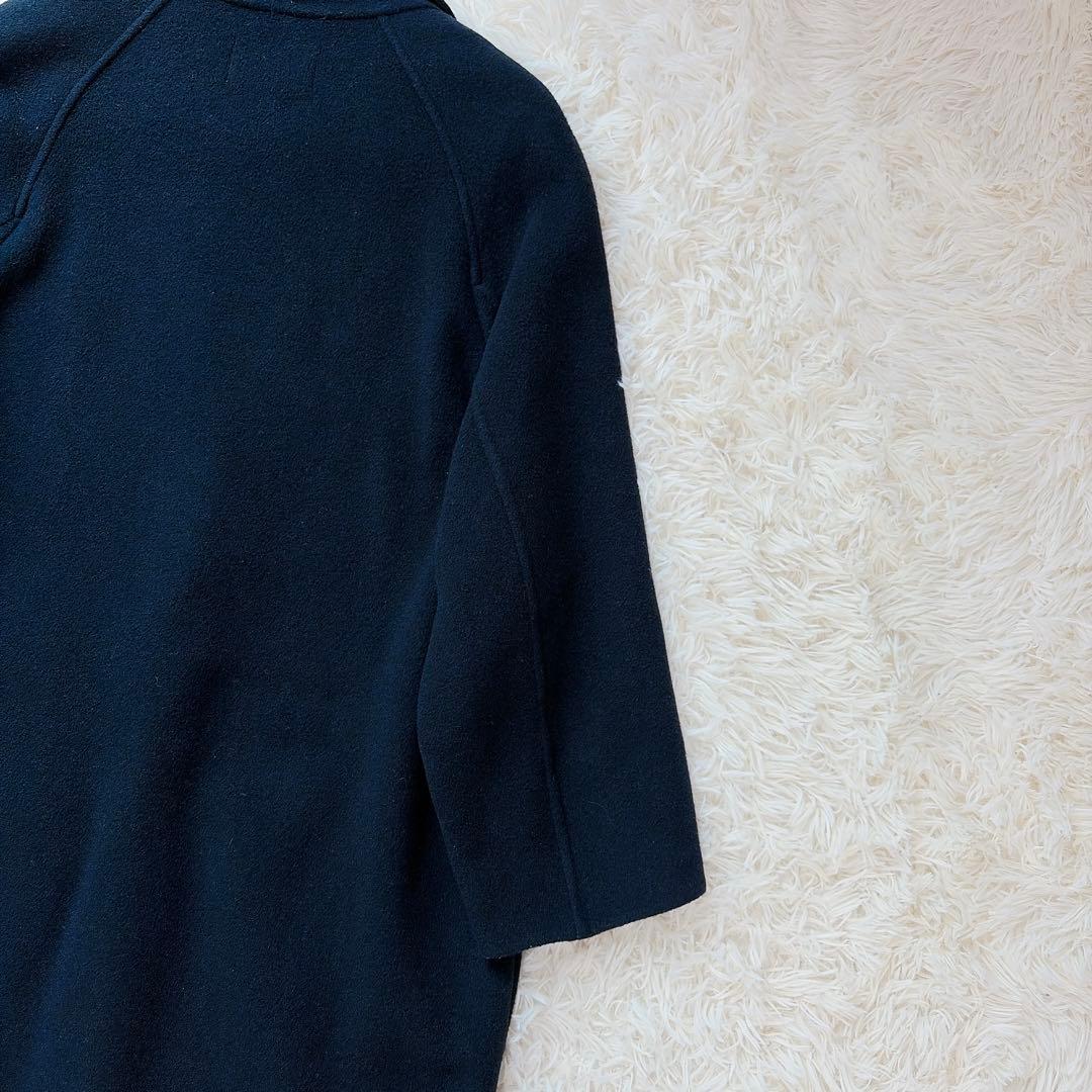 エトレトウキョウ　カシミヤ混ダブルフェイスリバーロングコート　ネイビー