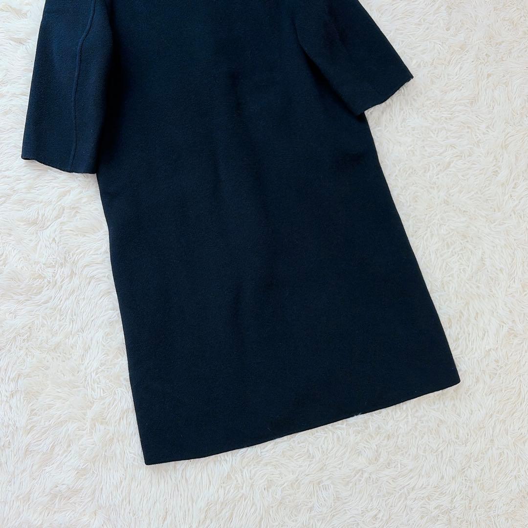 エトレトウキョウ　カシミヤ混ダブルフェイスリバーロングコート　ネイビー