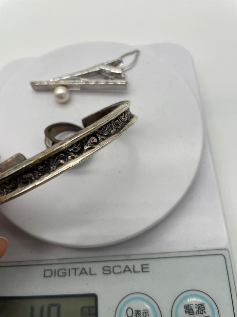 わ*ん様 シルバー925 ブレスレット　指輪　ネクタイピン　3点まとめ売り46g