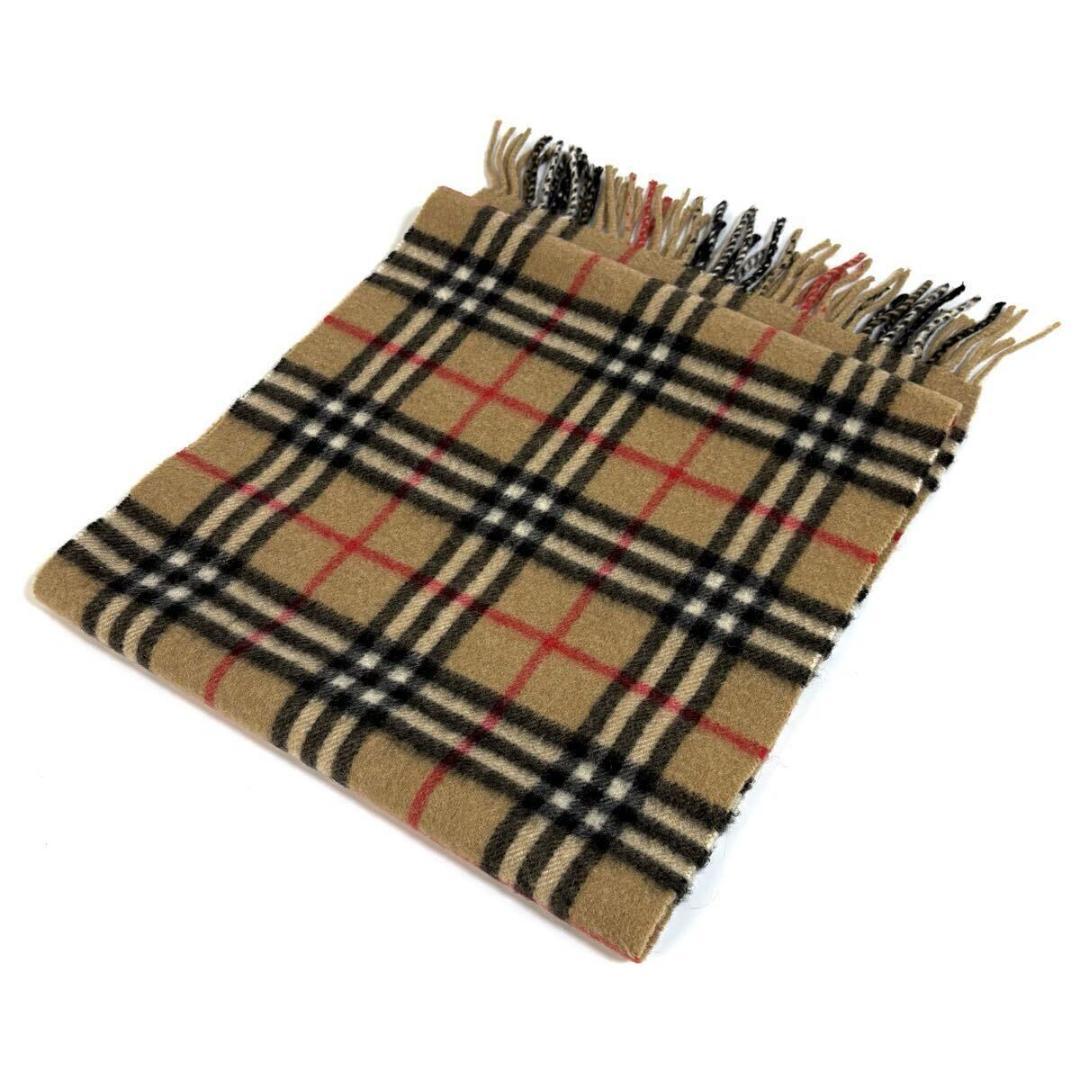 【美品】BURBERRY カシミヤ マフラー ベージュ 英国製 希少品