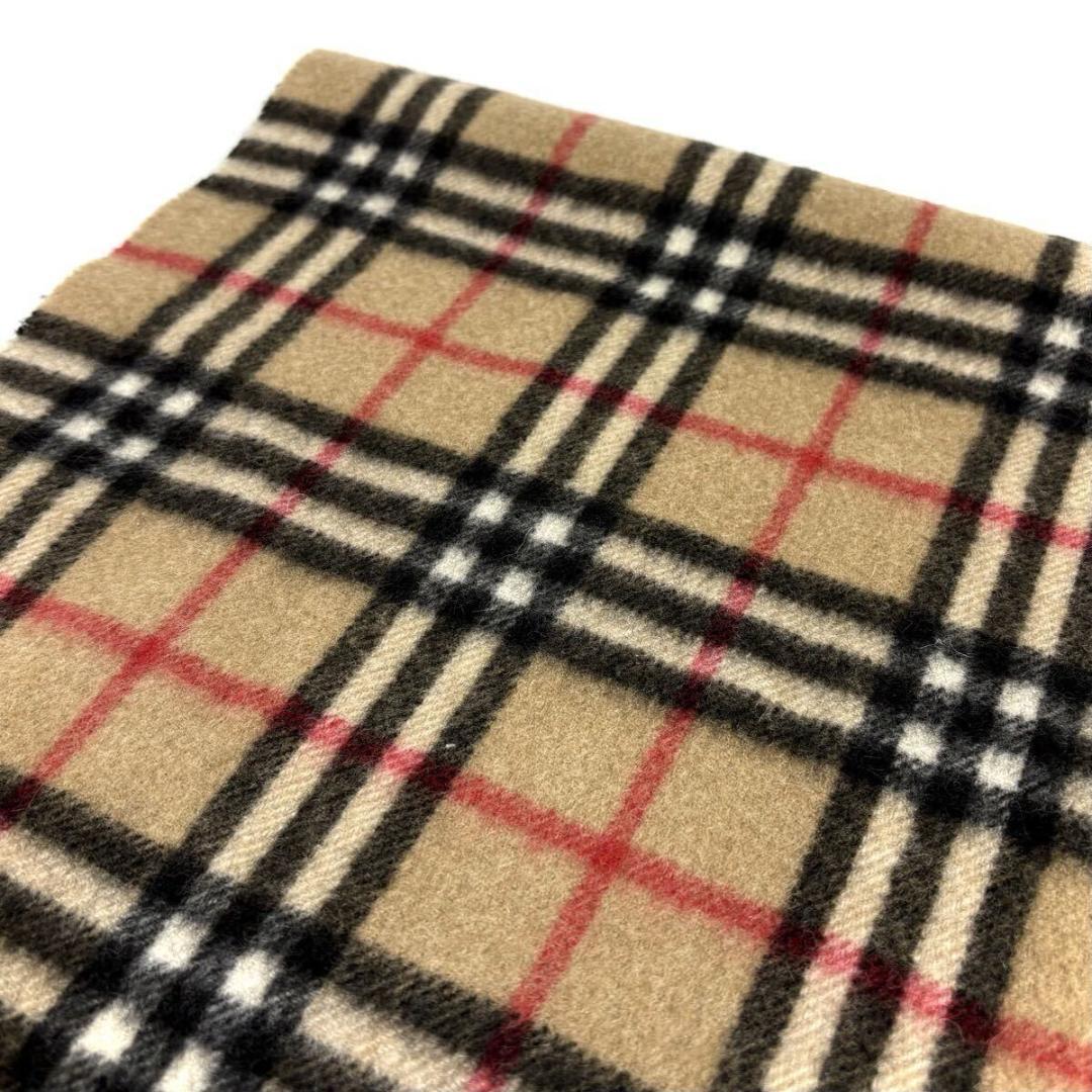 【美品】BURBERRY カシミヤ マフラー ベージュ 英国製 希少品