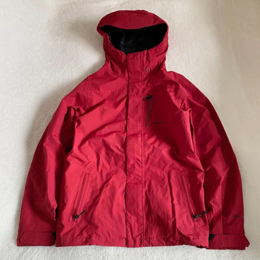 VOLCOM ゴアテックス　スノーボードウェア　ジャケット　ボルドー　赤　M