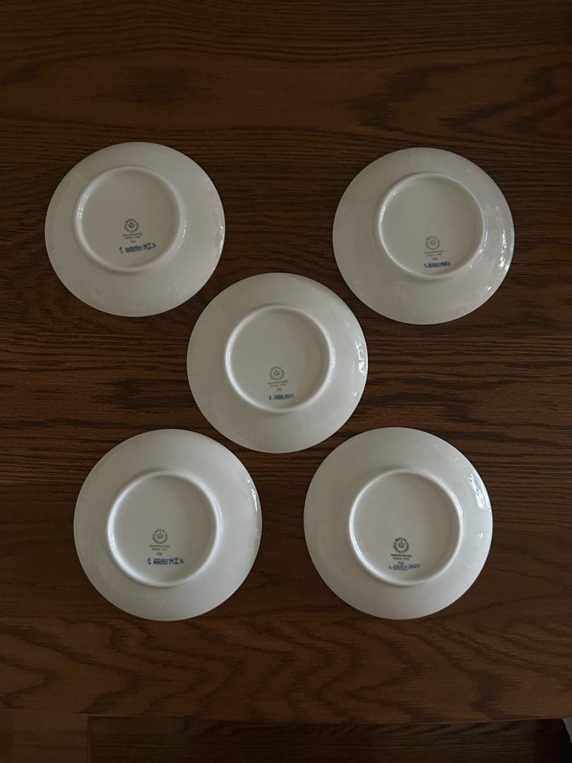 ロイヤルコペンハーゲン　5枚セット　ブルーブルーテッド　クーププレート 15cm