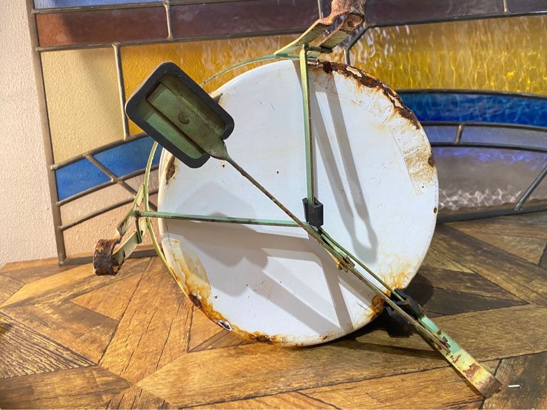 希少 ホーロー缶 ゴミ箱 ガーデン アンティーク ビンテージ 昭和レトロ 当時物