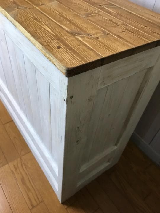 受注製作☆ホワイトシャビーカウンターテーブル【1200】カントリー調☆