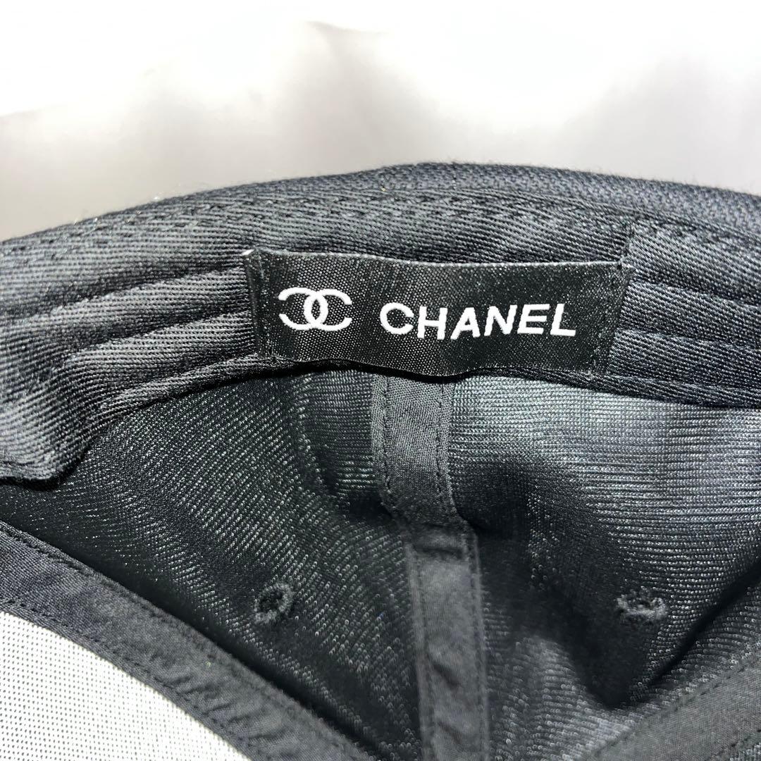 CHANEL ブラックキャップ ベースボールキャップ
