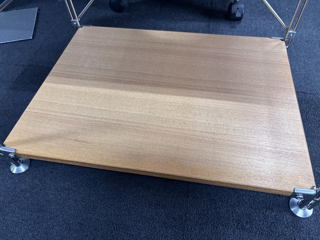 【中古】無印良品　ステンレスユニットシェルフ　オーク材棚セット