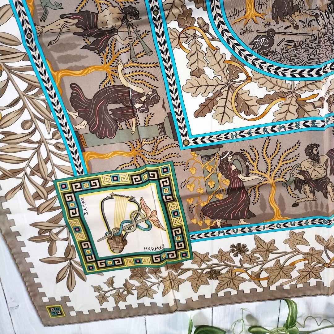 ☘️美品☘️ エルメス カレ90　Musique Des Dieux 神々の音楽