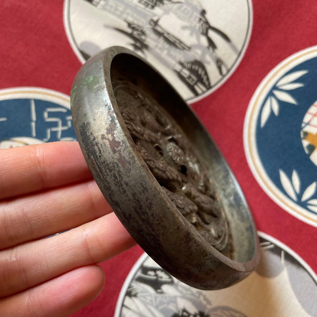 青銅鏡　鶴　亀　松