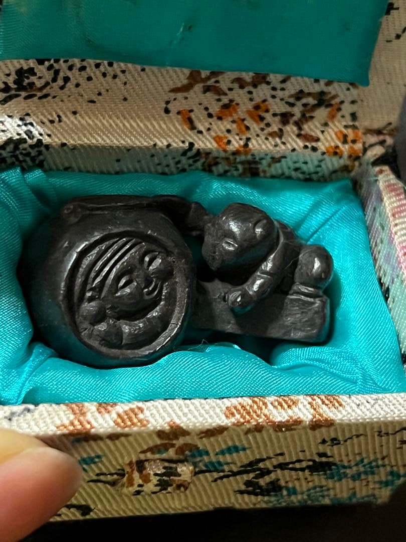 明治時代　堤物　銅製　根付