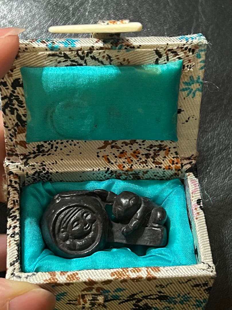 明治時代　堤物　銅製　根付