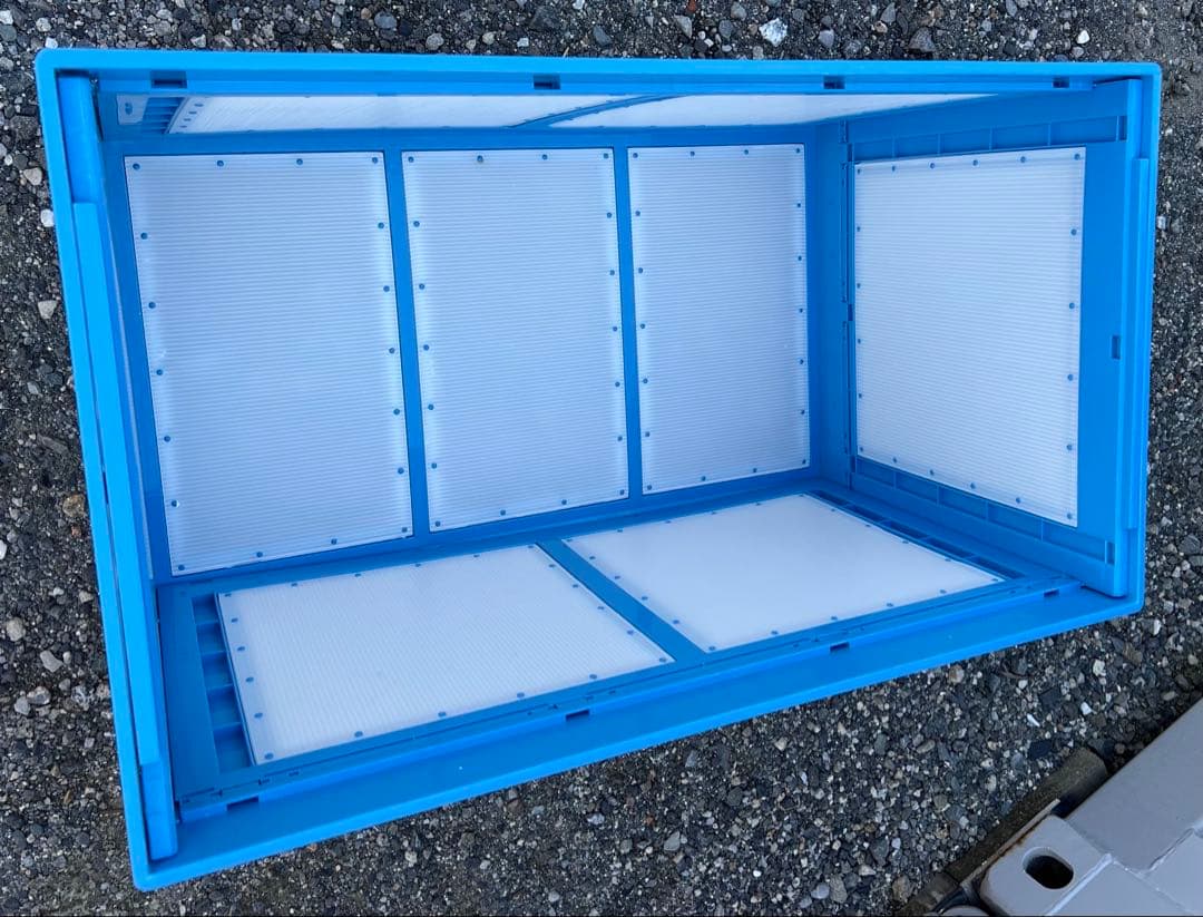 パタコンＮ－１８０ブルー２個セット ＫＵＮＩＭＯＲＩ プラスチック折畳みコンテナ